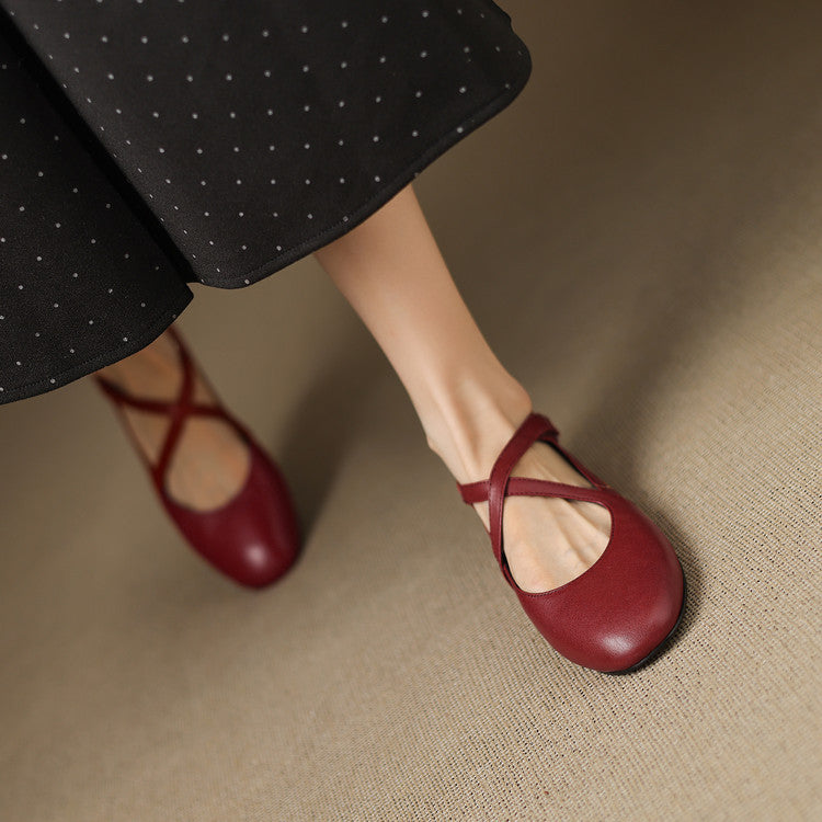 Zeor | Cross-Strap Comfort Flats