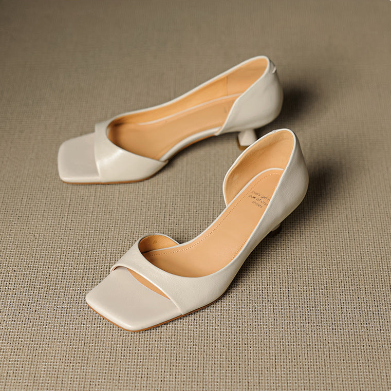 Celin | Peep-Toe Kitten Heels