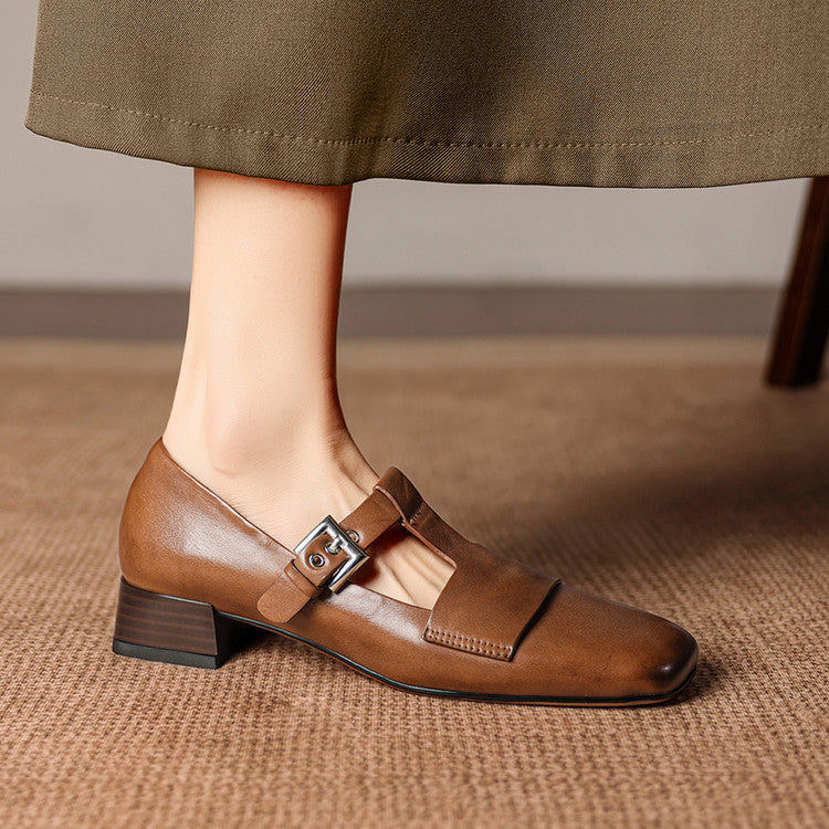 Veyra | T-Strap Block Heels