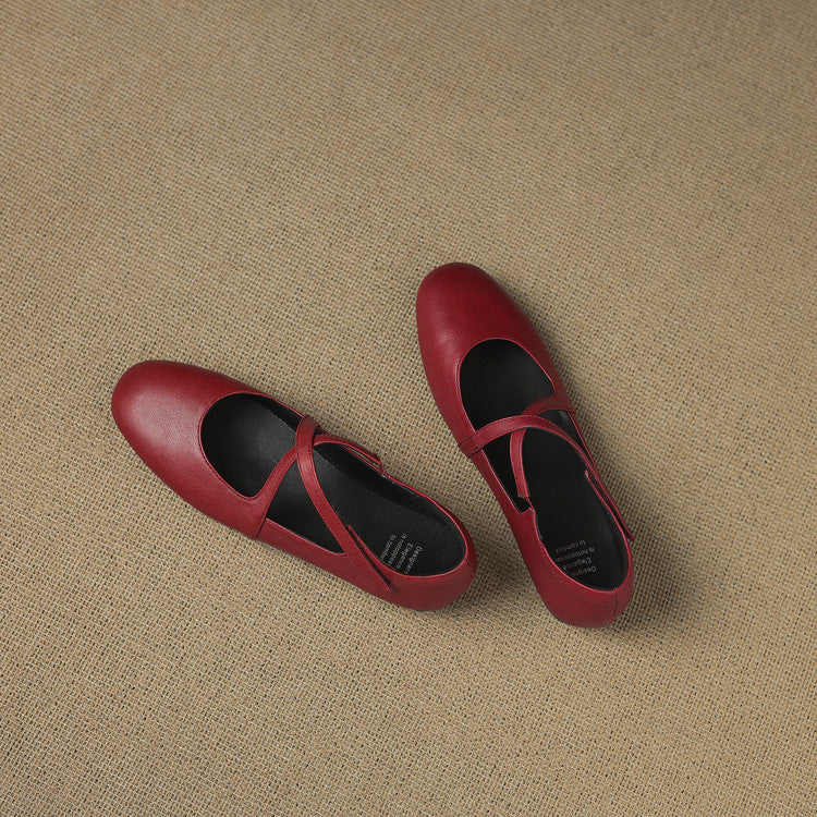 Zeor | Cross-Strap Comfort Flats