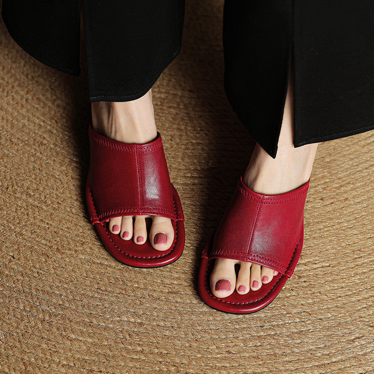Amira | Open-Toe Block-Heel Mules