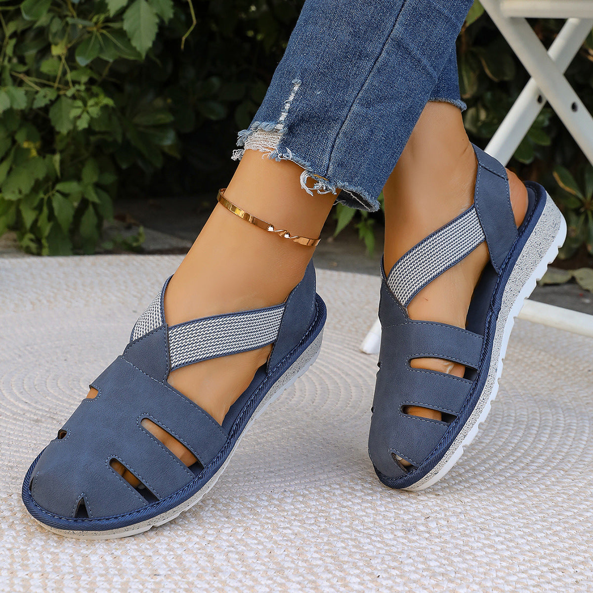 Marnie Orthopaedic Closed-Toe Cross-Strap Comfort Sandals