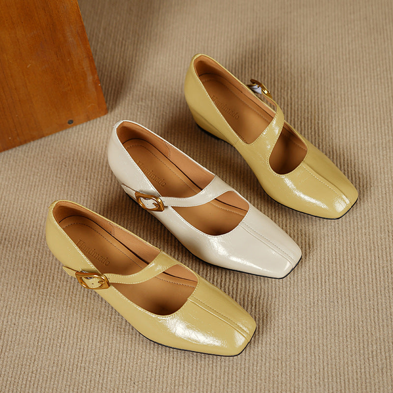 Viora | Mary Jane Wedge Heels