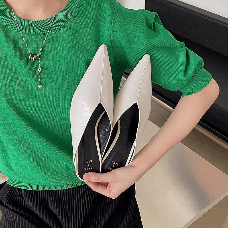 Solace – Polished Pointed Mules