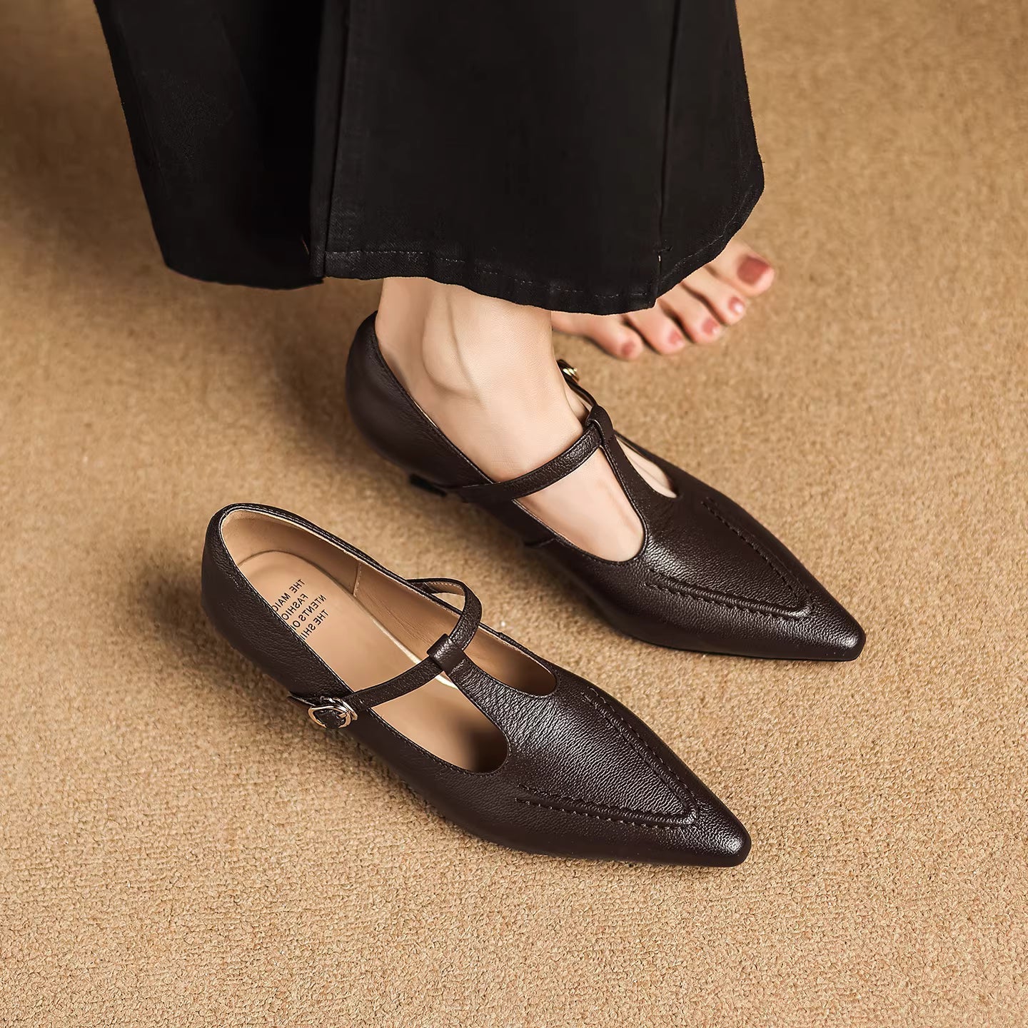 Tirea | T-Strap Kitten Heels