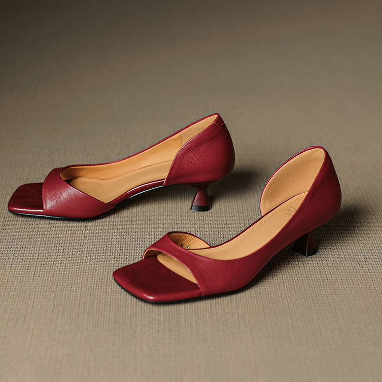 Celin | Peep-Toe Kitten Heels