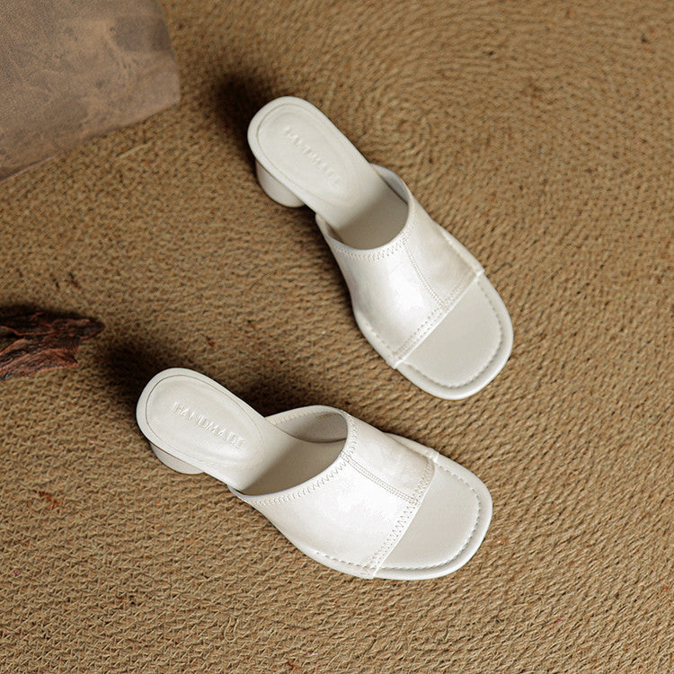 Amira | Open-Toe Block-Heel Mules