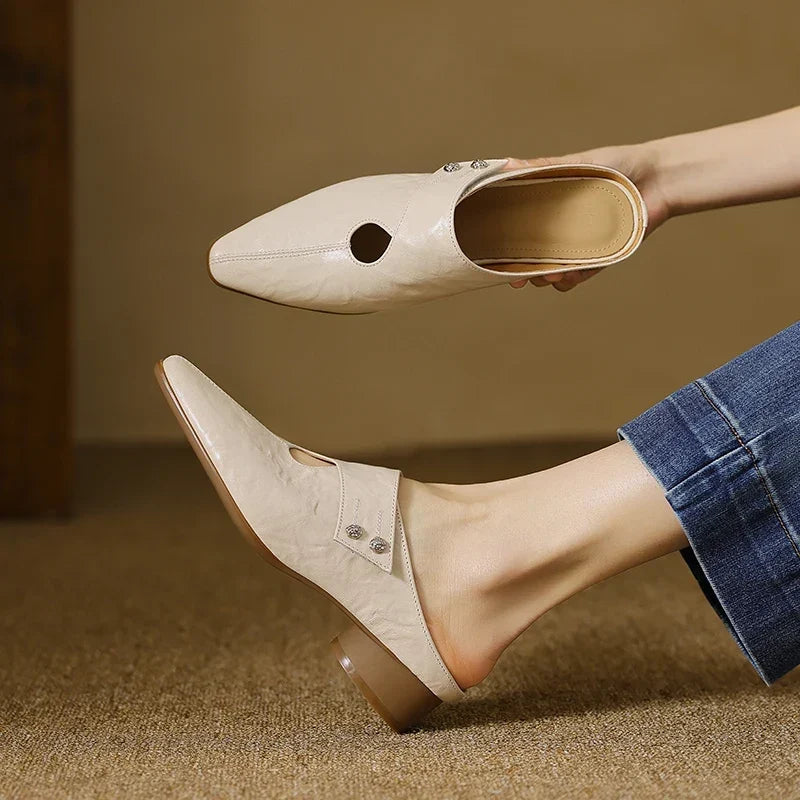 Olga | Sculpted Heel Mules