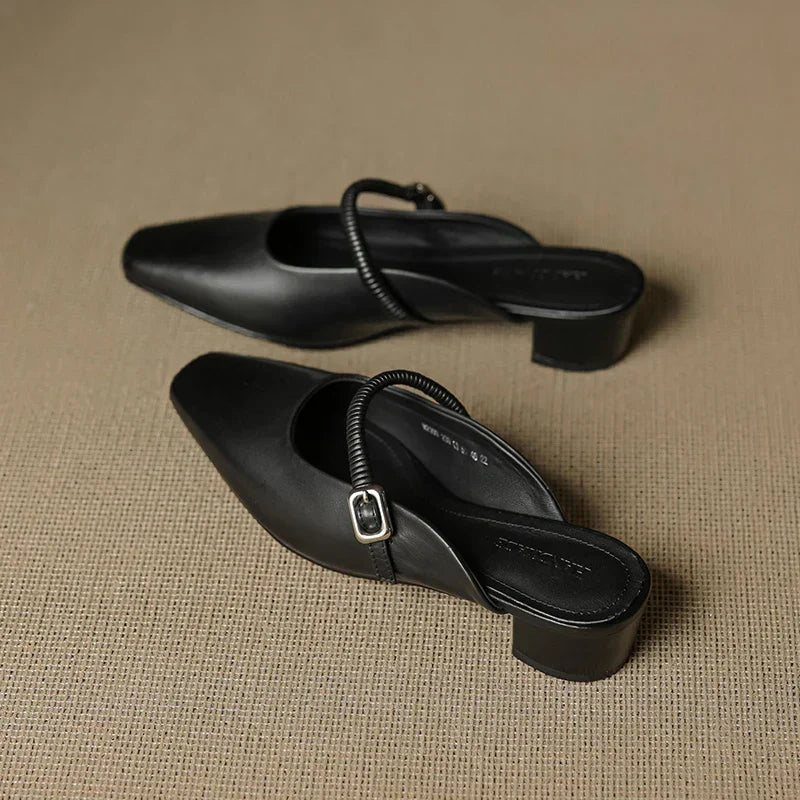 Kera – Polished Low-Heel Mules