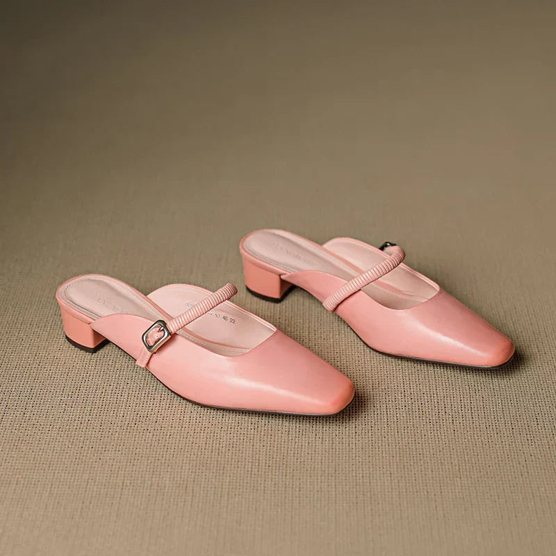 Kera – Polished Low-Heel Mules