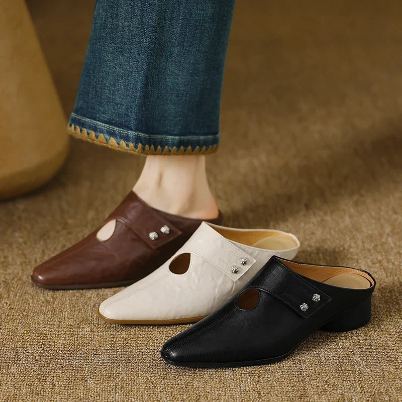Olga | Sculpted Heel Mules