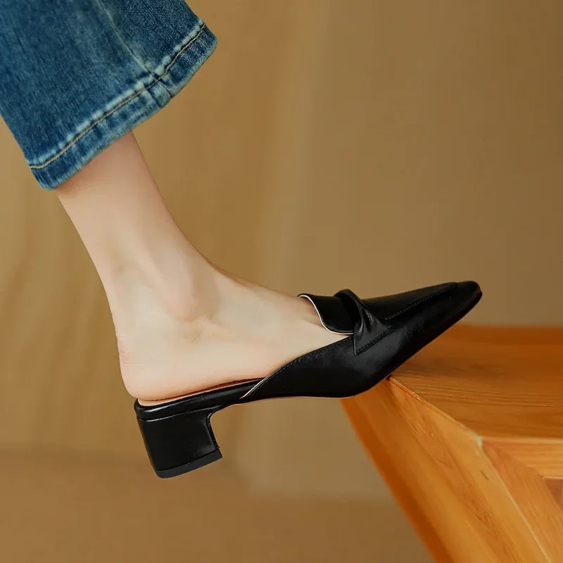Alaya – Modern Heeled Mules