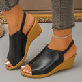 Celestine | Metallic Peep-Toe Wedge Sandals