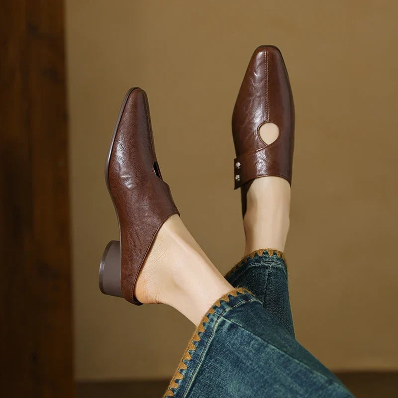 Olga | Sculpted Heel Mules