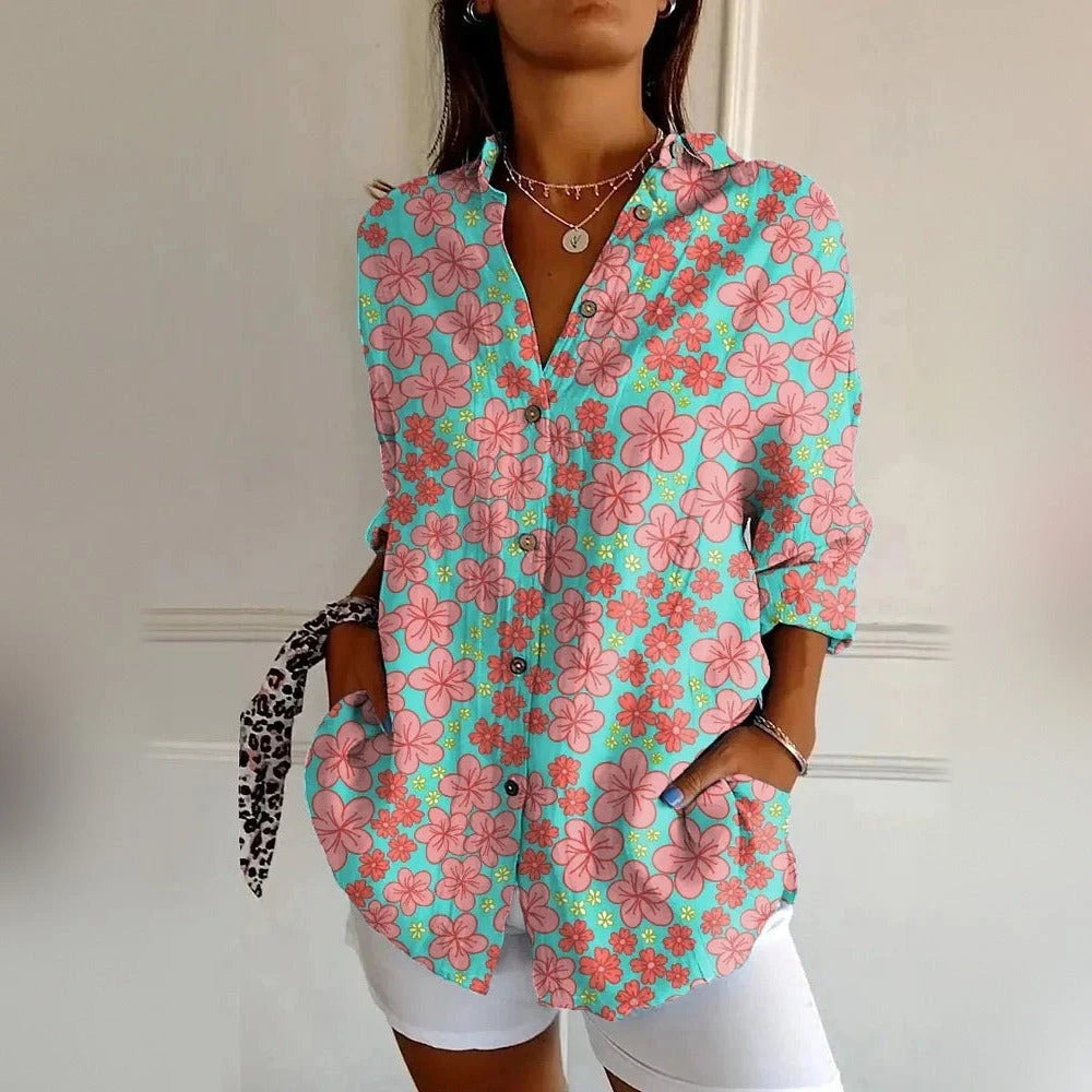Coralie in Coral Floral