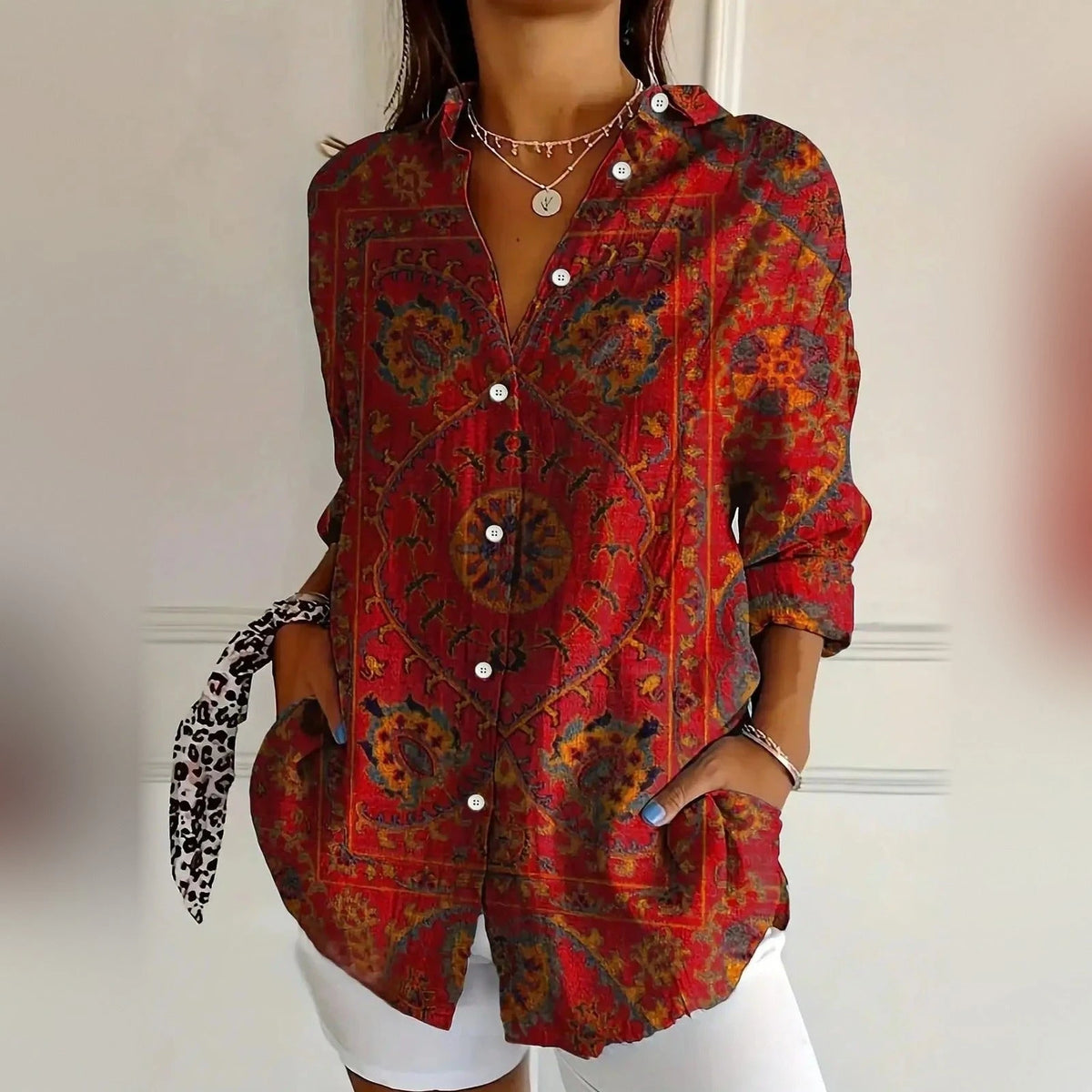 Elspeth in Red Paisley