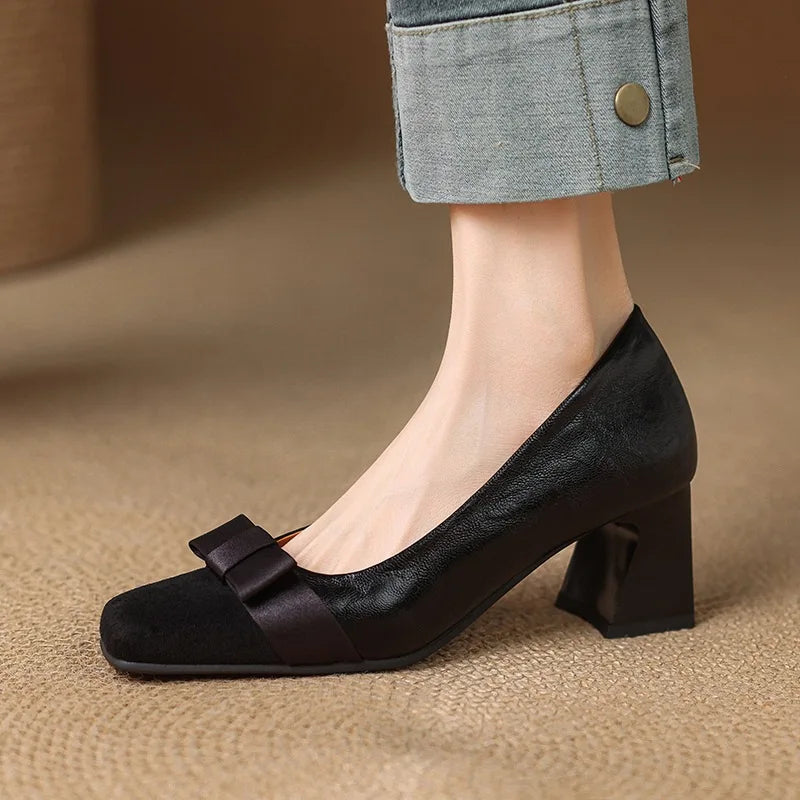 Catlin | Bow Detail Block Heels