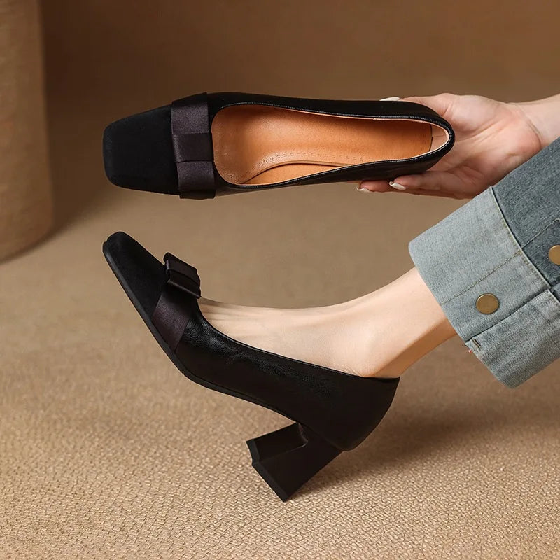 Catlin | Bow Detail Block Heels