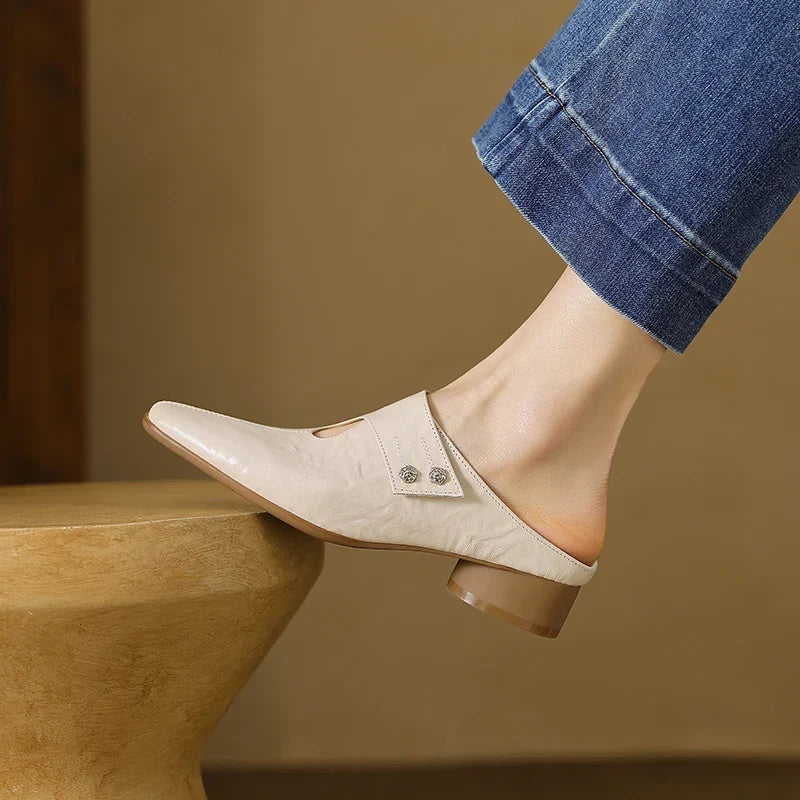 Olga | Sculpted Heel Mules