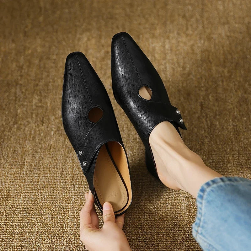 Olga | Sculpted Heel Mules