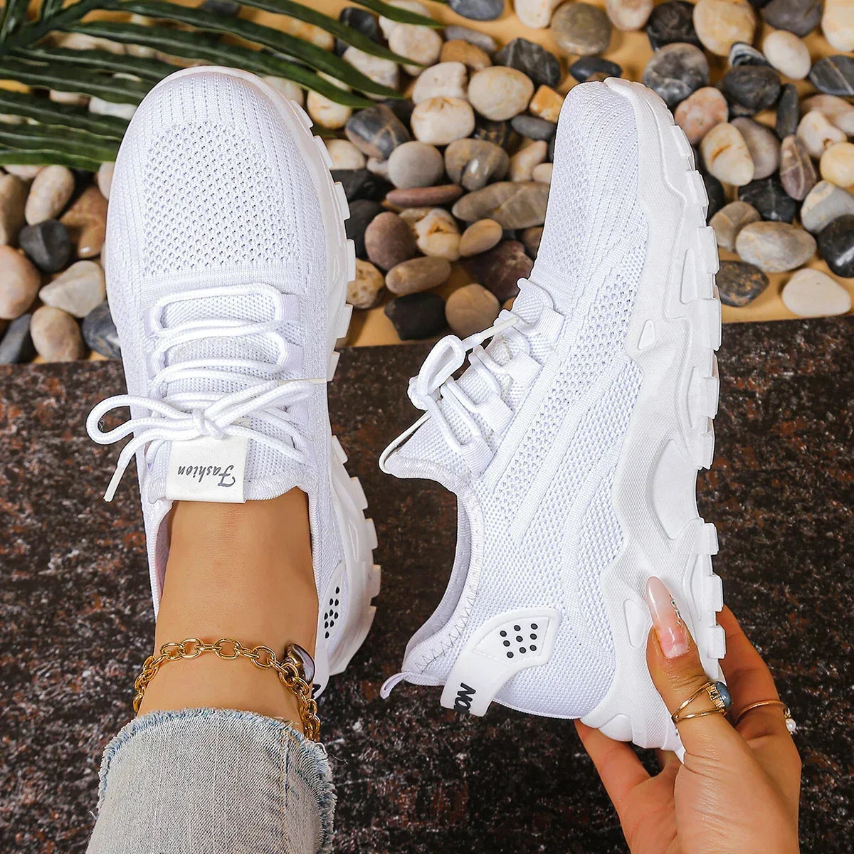 Noelene – Orthopaedic Knit Platform Sneakers
