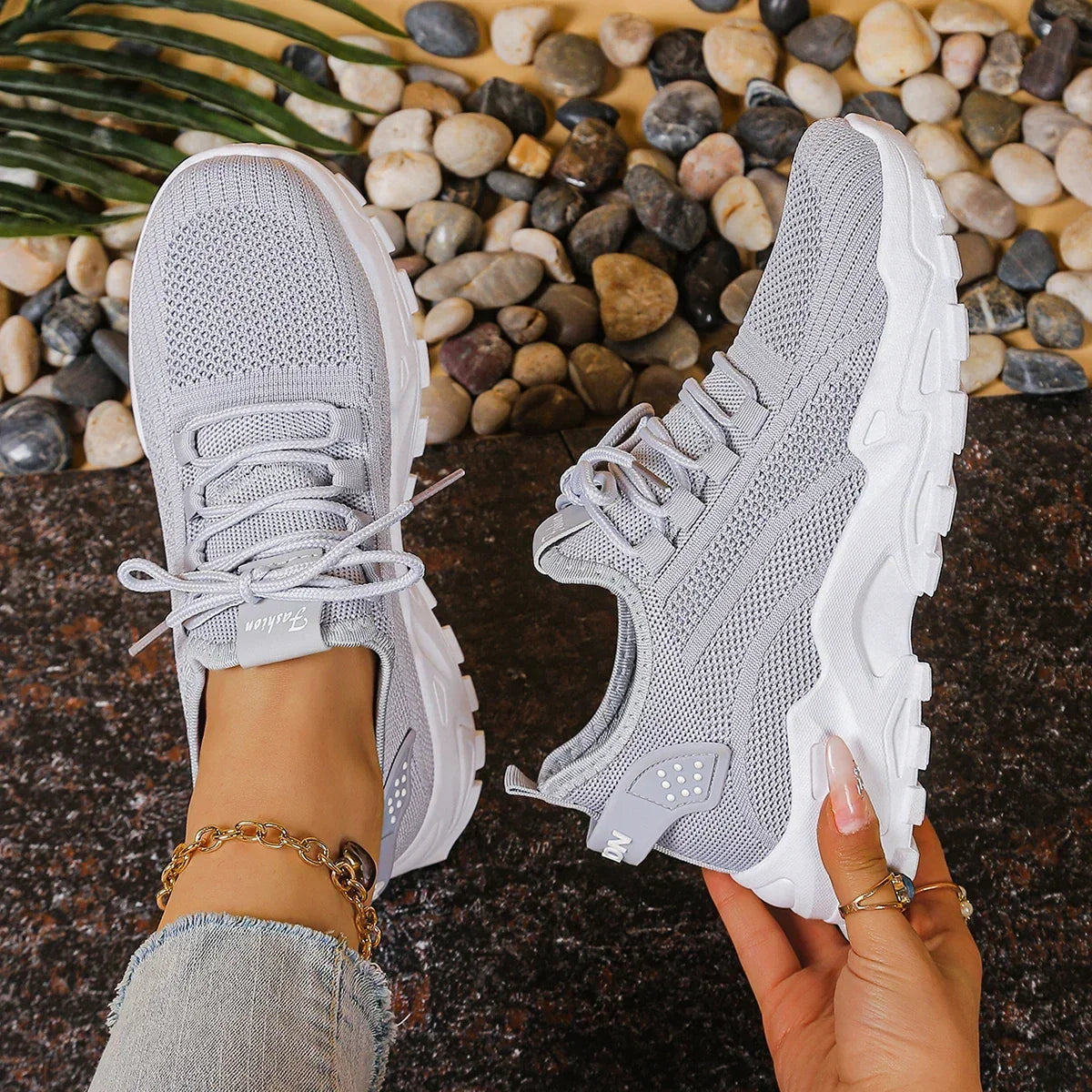 Noelene – Orthopaedic Knit Platform Sneakers