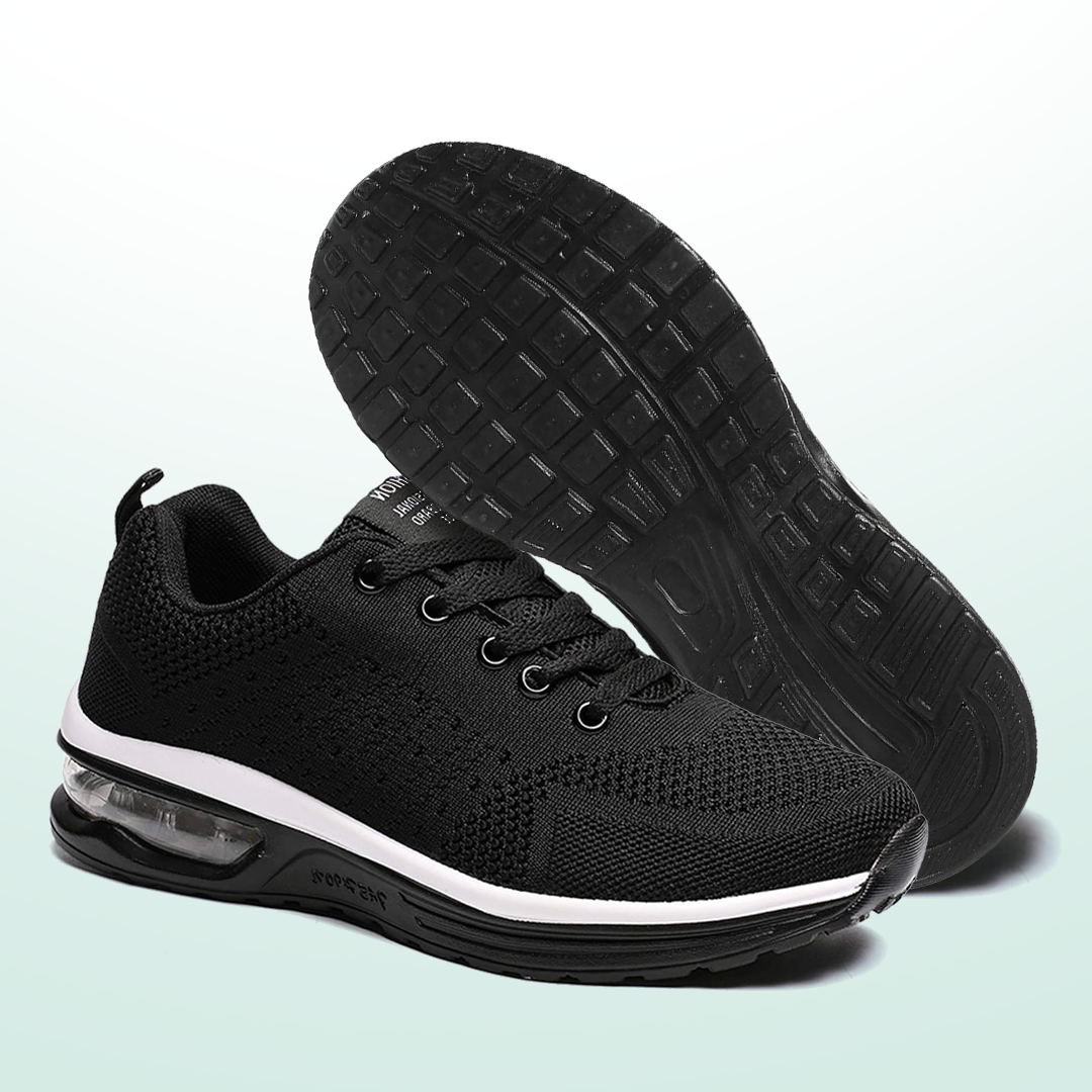 Sonia – Black Orthopaedic Breathable Mesh Sport Sneakers