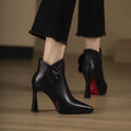 Albertine | Women's Buckle Pointed-Toe Ankle Boots
