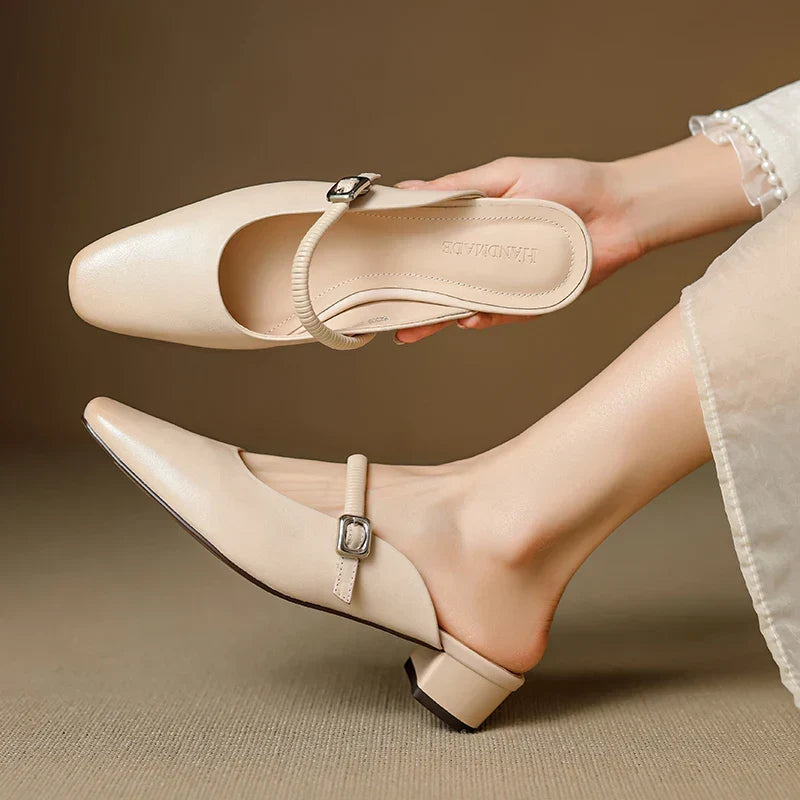 Kera – Polished Low-Heel Mules