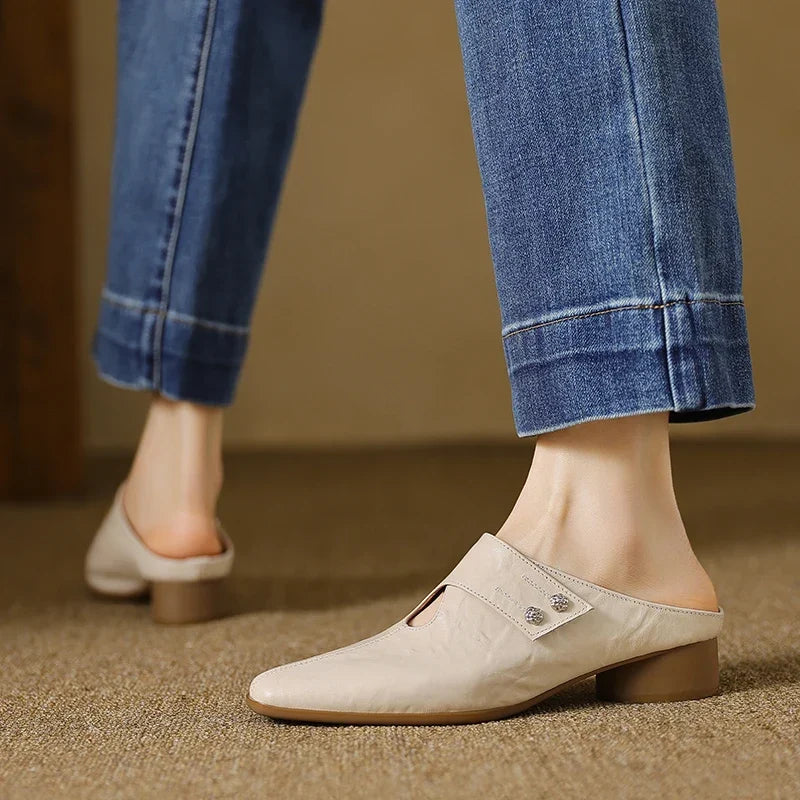 Olga | Sculpted Heel Mules