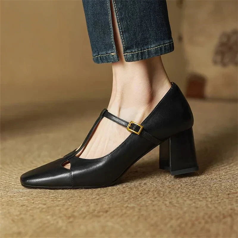 Alysa | T-Strap Block Heels