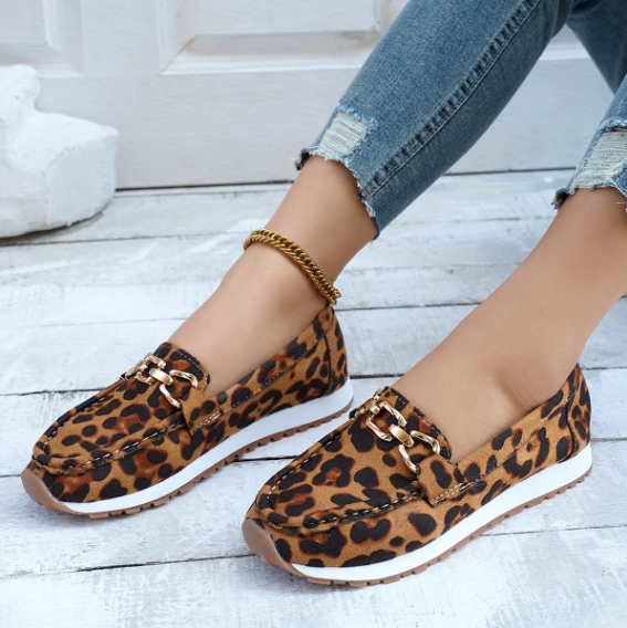 Everly - Orthopedic Leopard print Loafers