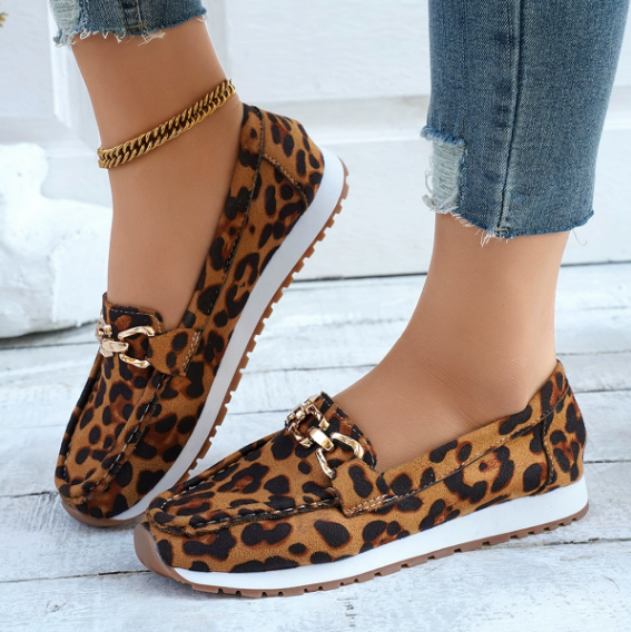 Everly - Orthopedic Leopard print Loafers
