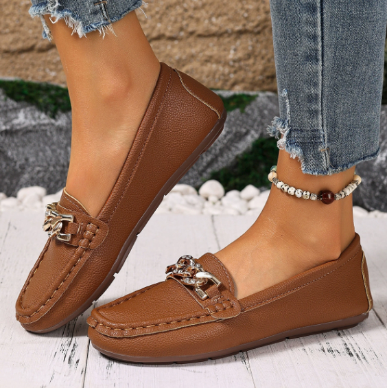 Eden - Orthopedic Flat Diamond Buckle Loafers