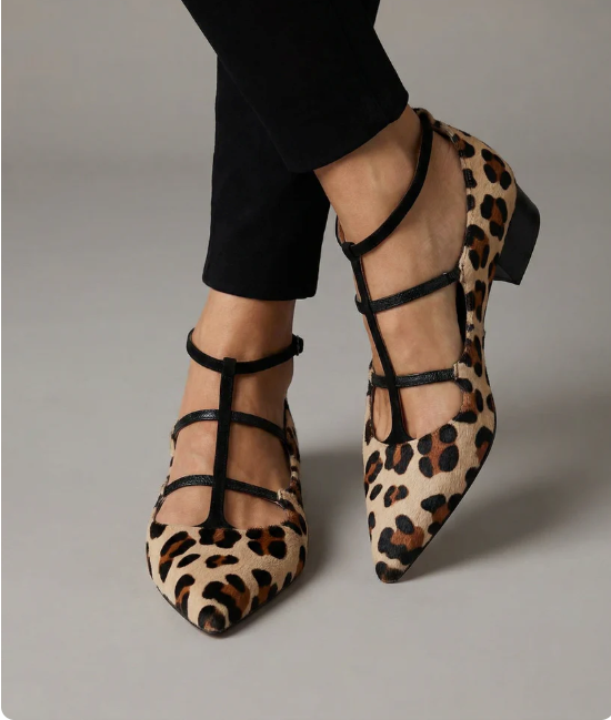 Bridget | Leopard-Print Strappy Heels