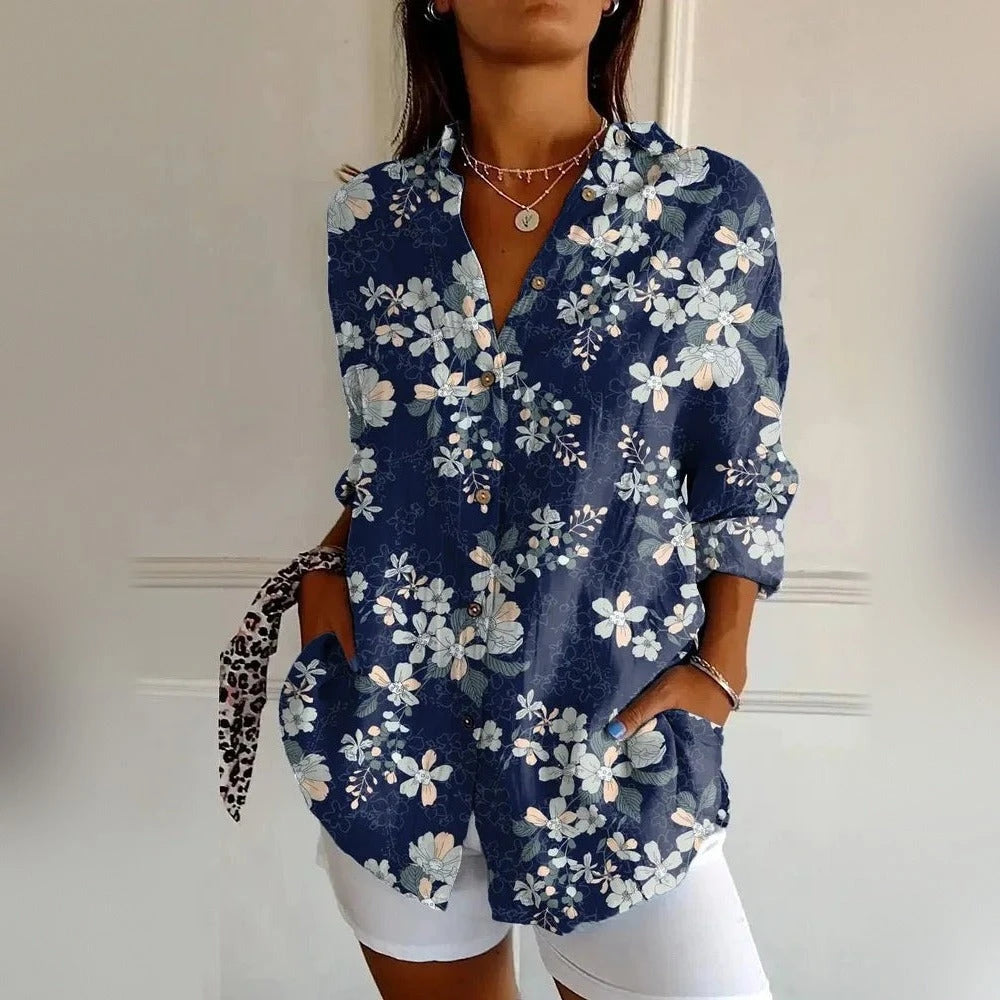 Bronwyn in Navy Blossom