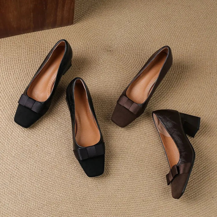 Catlin | Bow Detail Block Heels