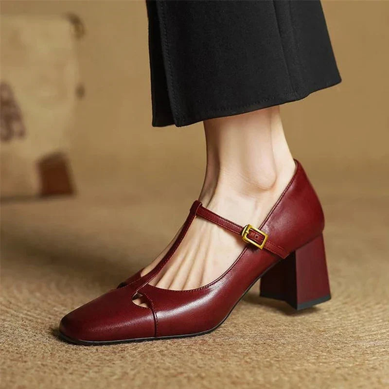 Alysa | T-Strap Block Heels