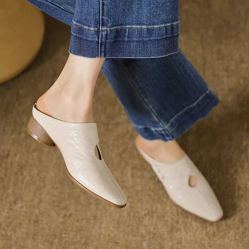 Olga | Sculpted Heel Mules