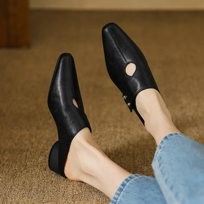Olga | Sculpted Heel Mules