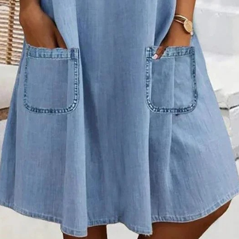 Leilani™ | Chic Denim Midi Dress