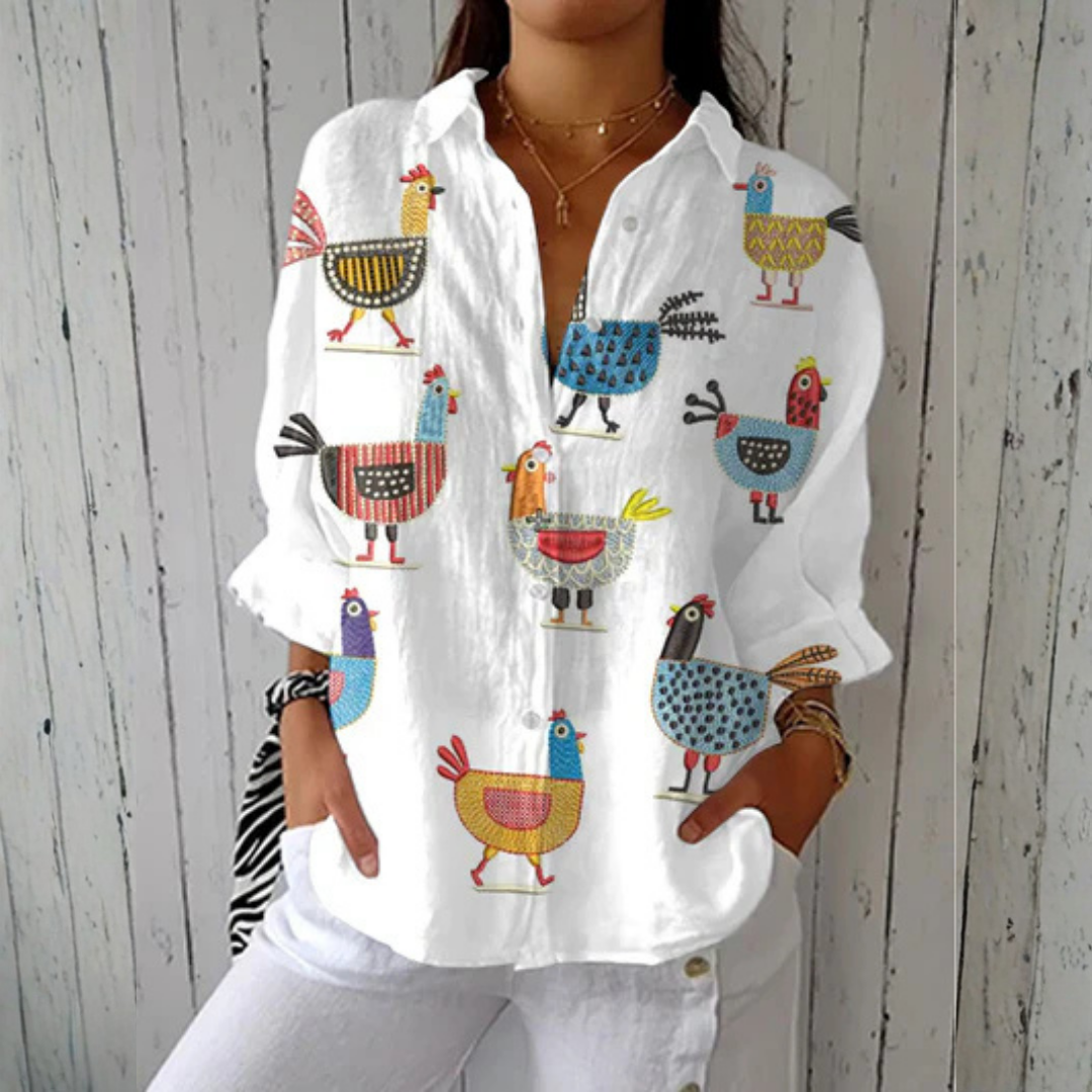 Reetta | Chicken-themed Blouse