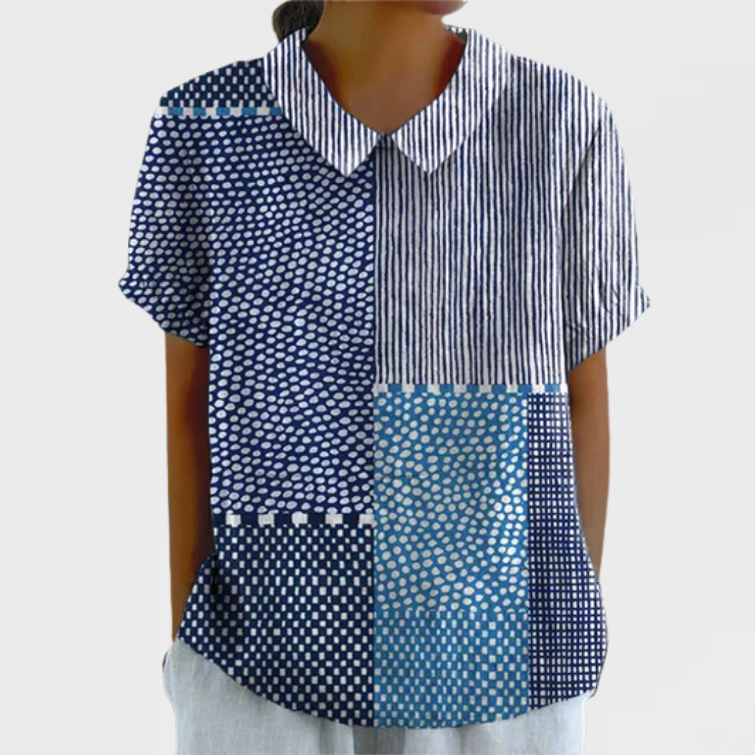 Ella | Patchwork Print Shirt