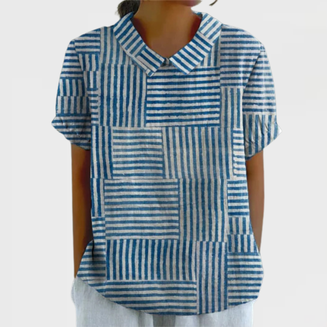 Amelia | Striped Patchwork Shirt