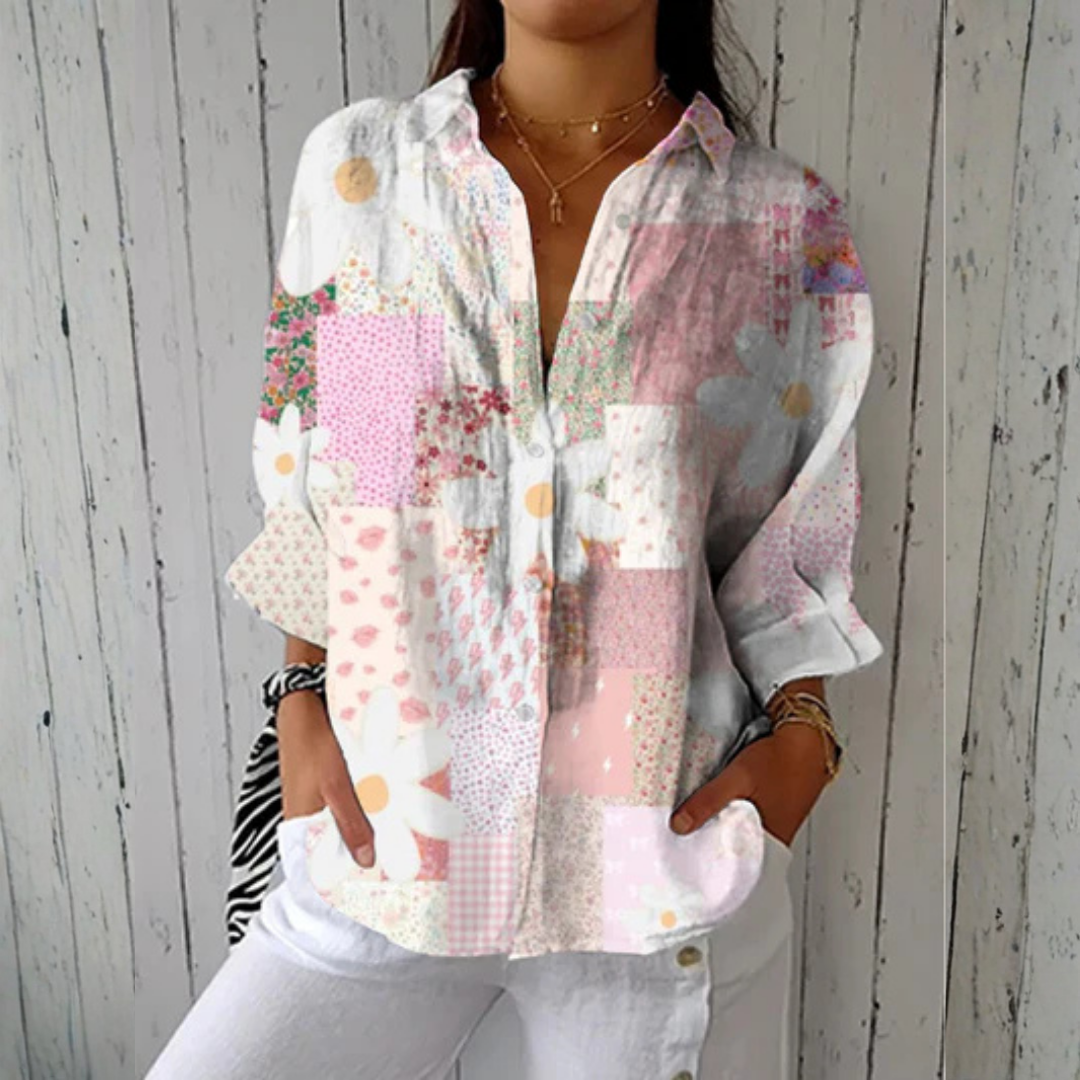 Sofia | Daisy Patchwork Blouse