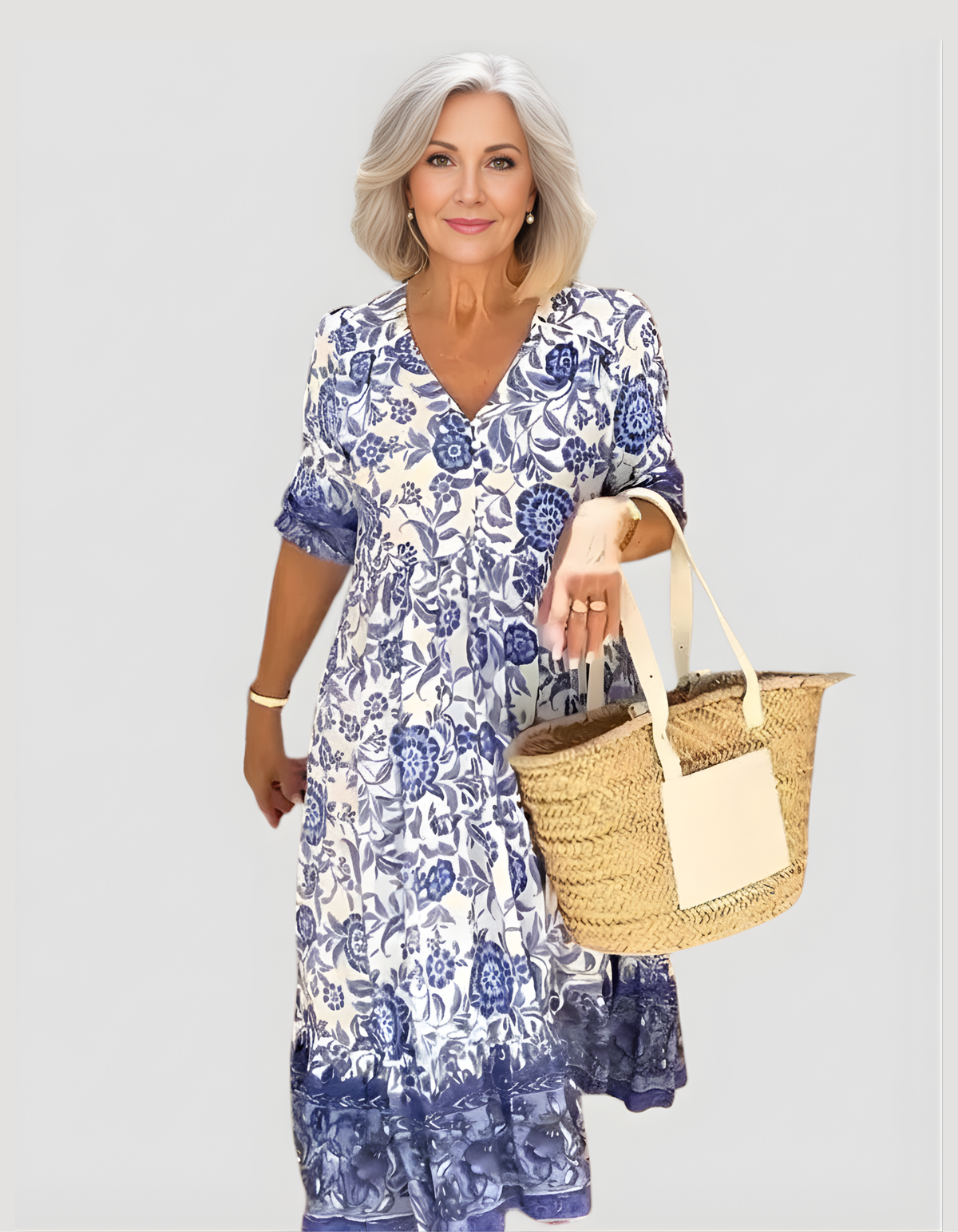Evelyn | Floral V-neck summer dress