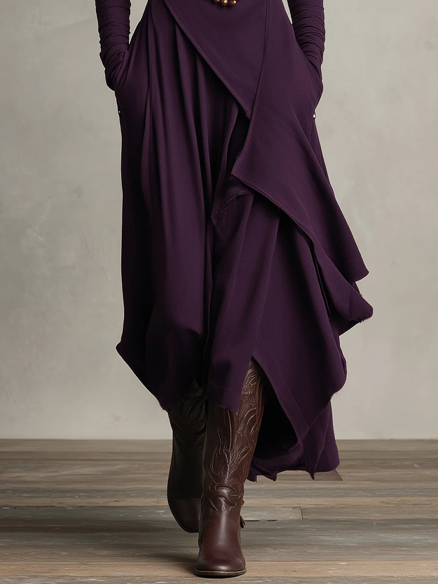 Lori | Vintage Asymmetrical Turtleneck Dress