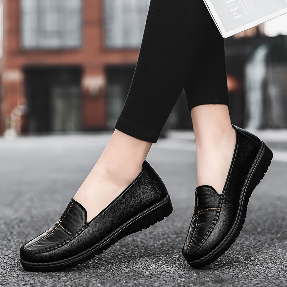 Shona Orthopaedic Stitched Penny Loafers