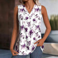 Liesel | Women's Floral V-Neck Sleeveless Tank Top