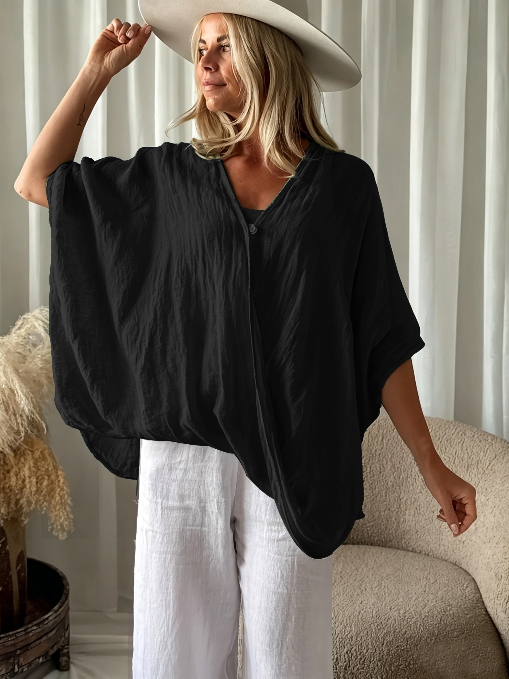 Winnie - Bohemian Style Blouse with Wide Sleeves